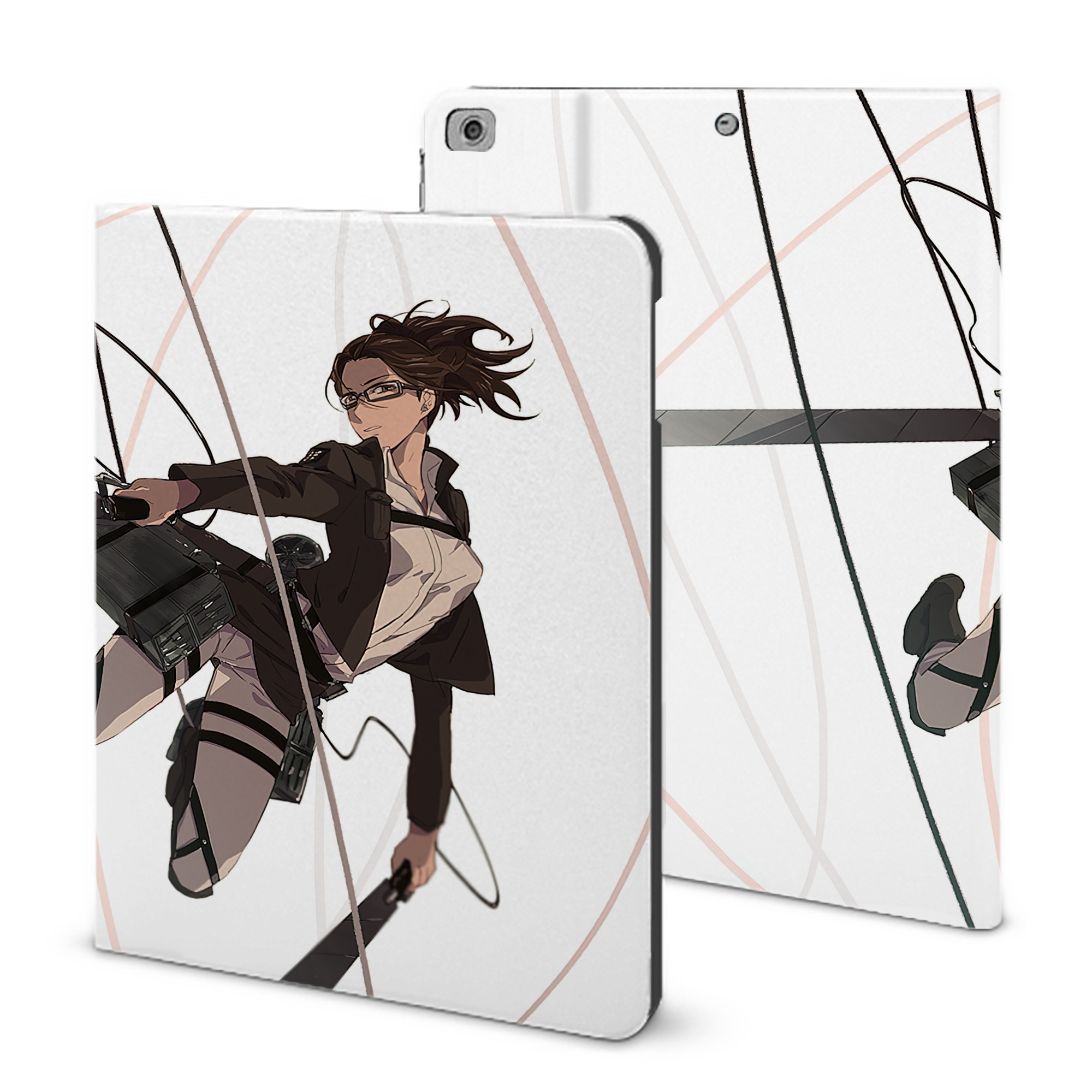 （画像用） 進撃の巨人 Attack on Titan IPad ケース ブック型 PUレザー TPU 耐衝撃 軽量 薄型 ペン収納なし 全面保護 IPad 各モデル対応